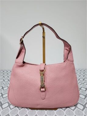 Authentic GUCCI Jackie Calfskin Leather Hobo Bag Pink